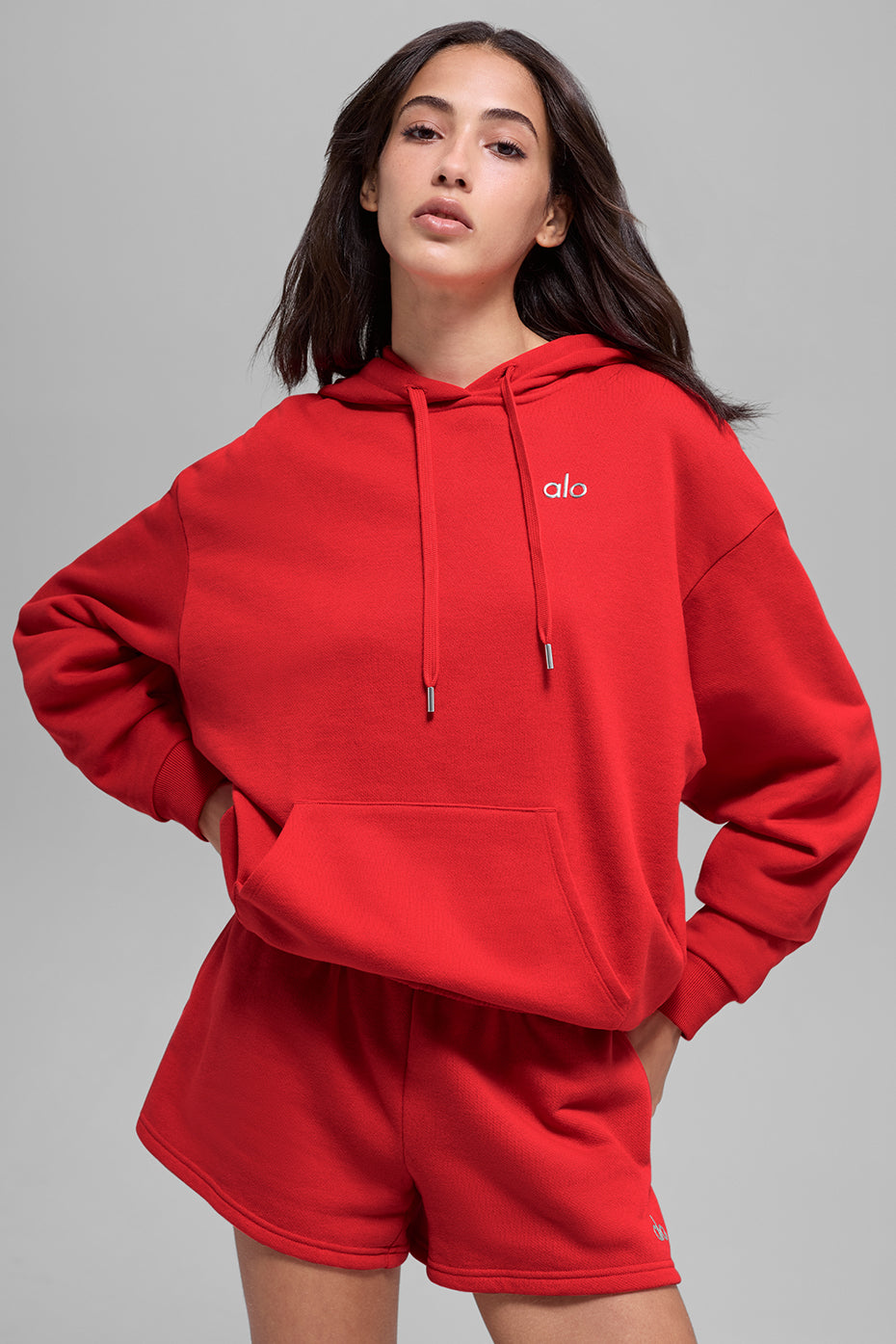Alo Yoga Accolade Hoodie - Bright Red