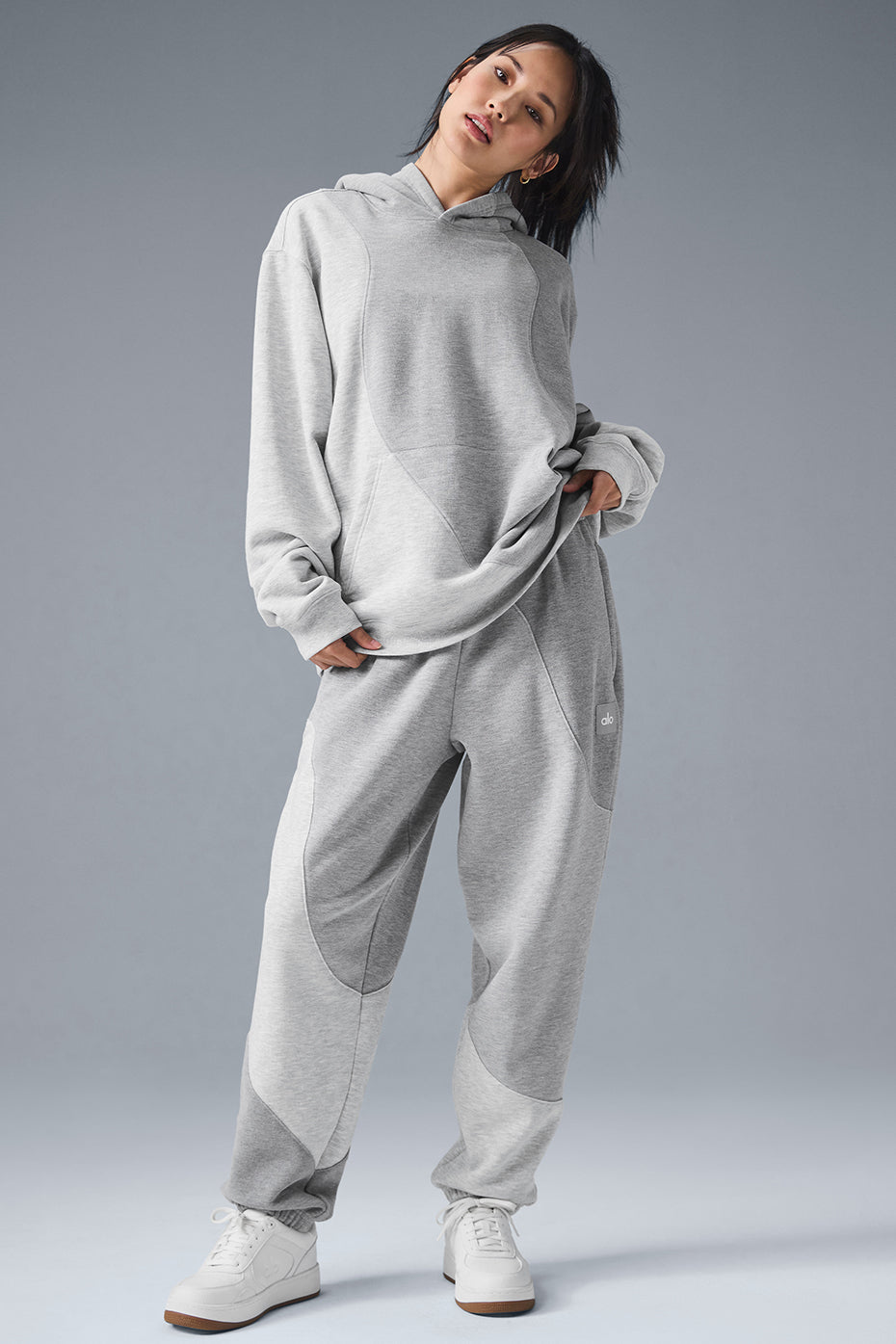 Alo Yoga Make Waves Hoodie - Athletic Heather Grey Tonal