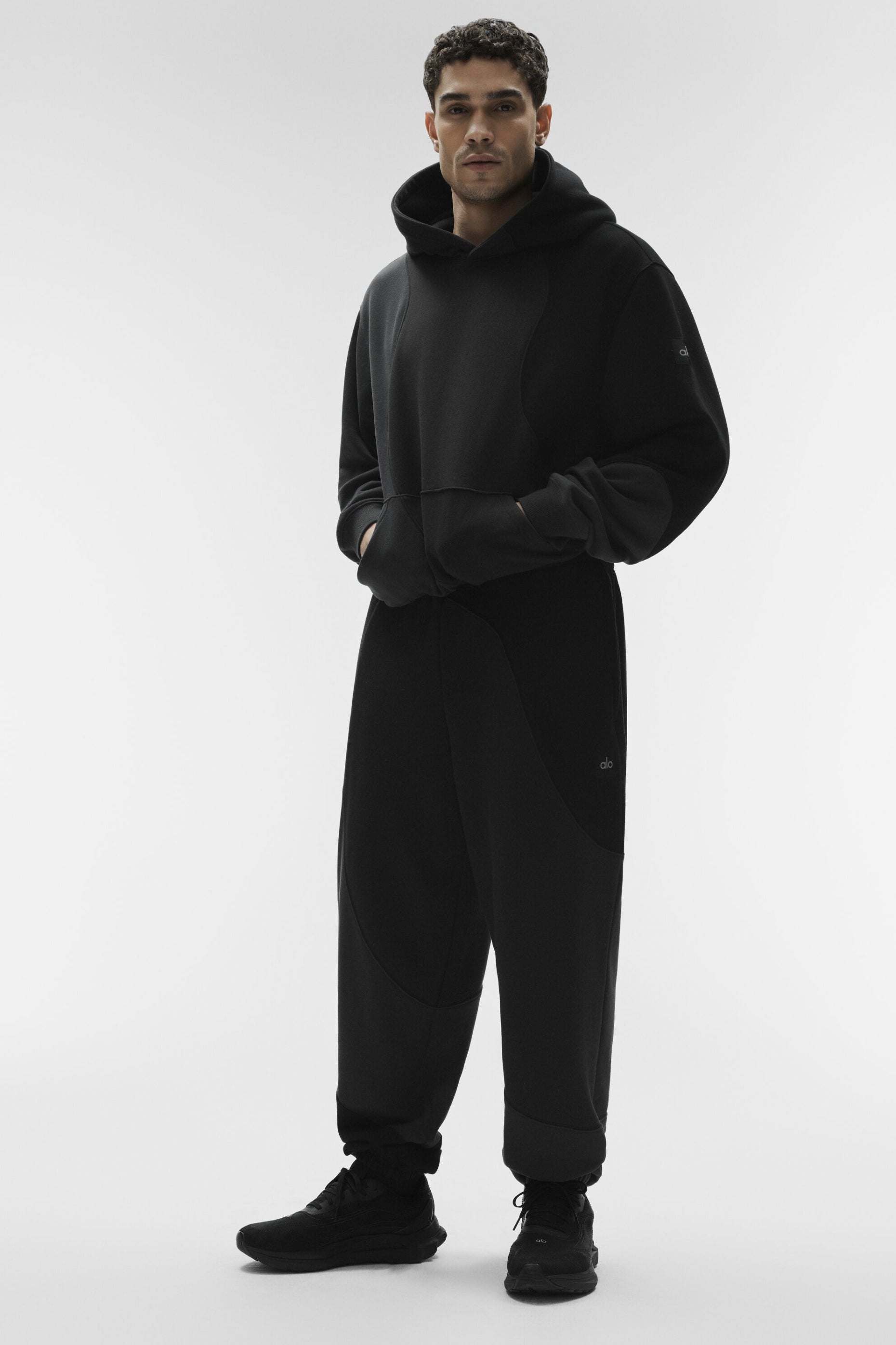 Alo Yoga Make Waves Hoodie - Vintage Black Tonal