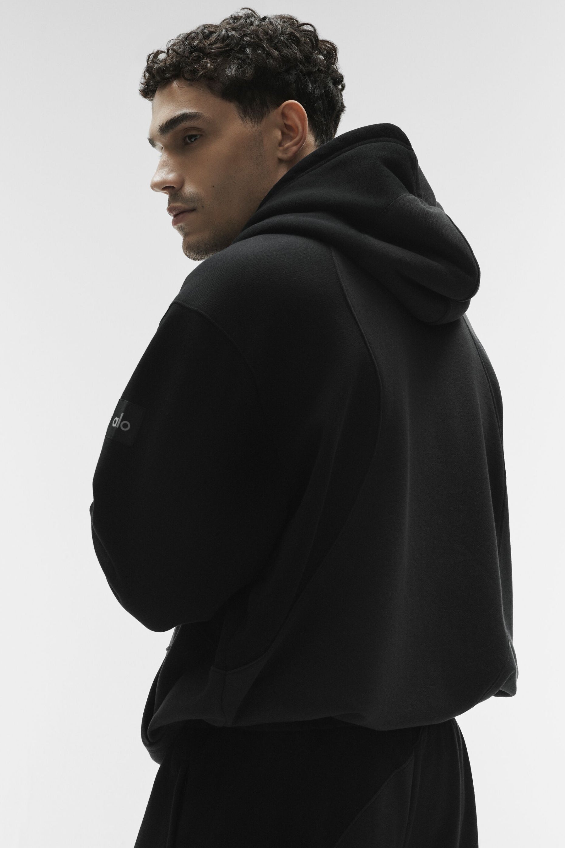 Alo Yoga Make Waves Hoodie - Vintage Black Tonal