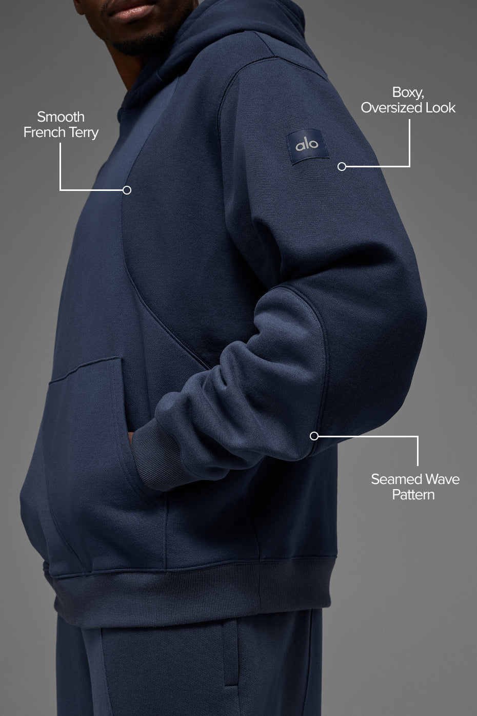 Alo Yoga Make Waves Hoodie - Navy Tonal
