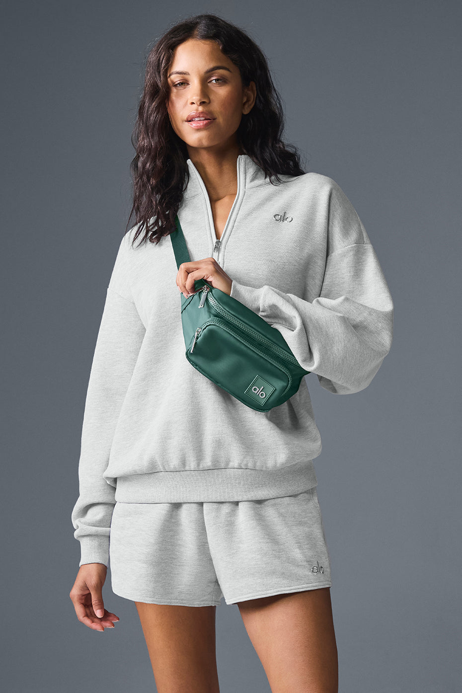 Alo Yoga Accolade 1/4 Zip Pullover - Athletic Heather Grey