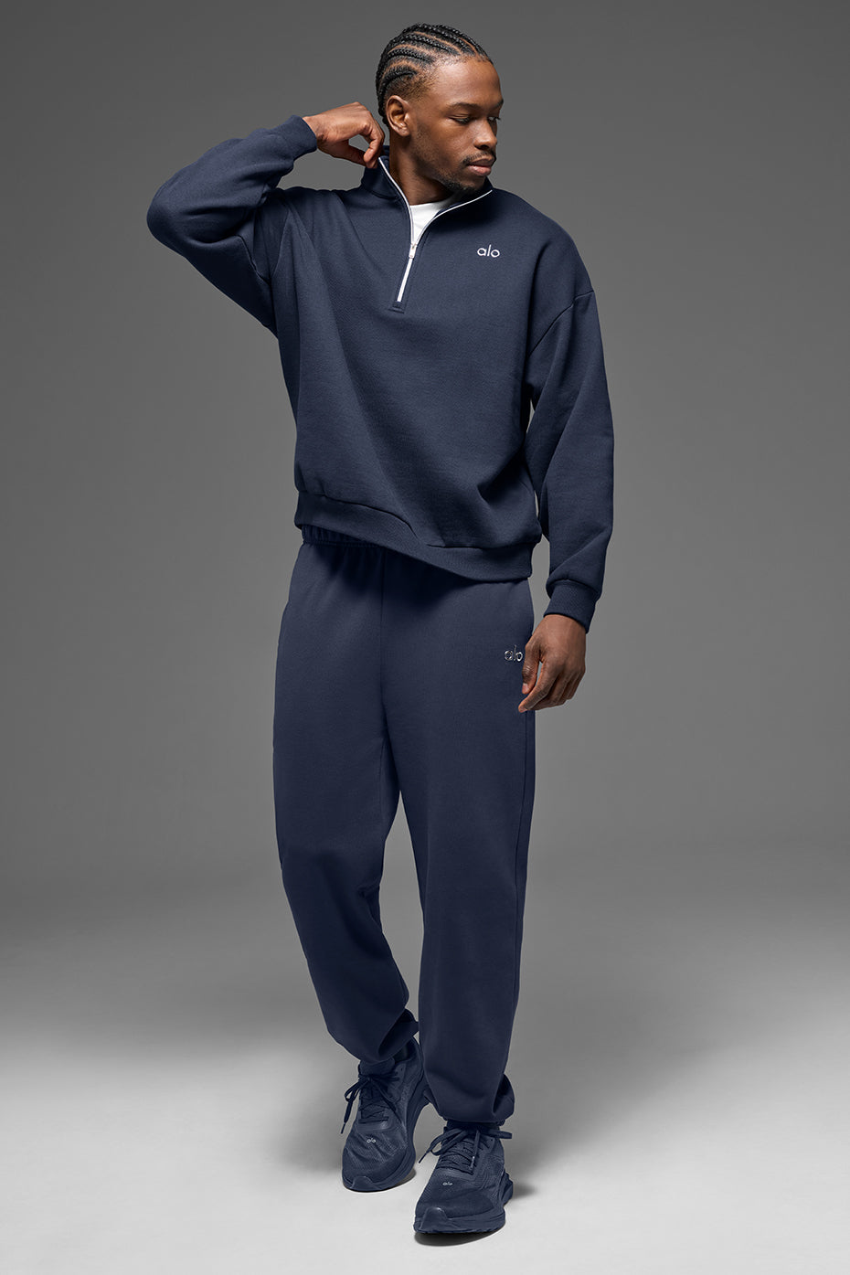 Alo Yoga Accolade 1/4 Zip Pullover - Navy