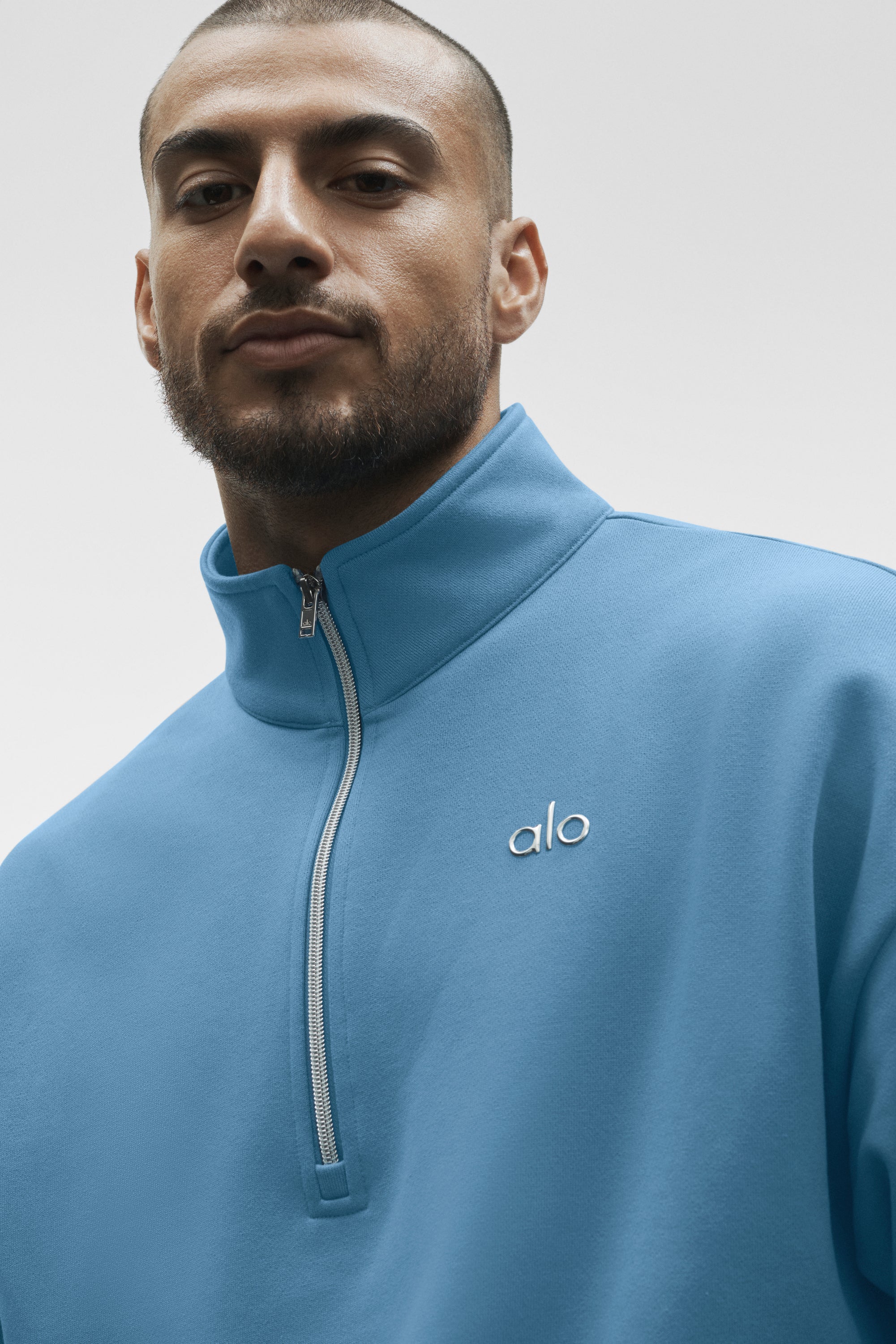 Alo Yoga Accolade 1/4 Zip Pullover - California Blue