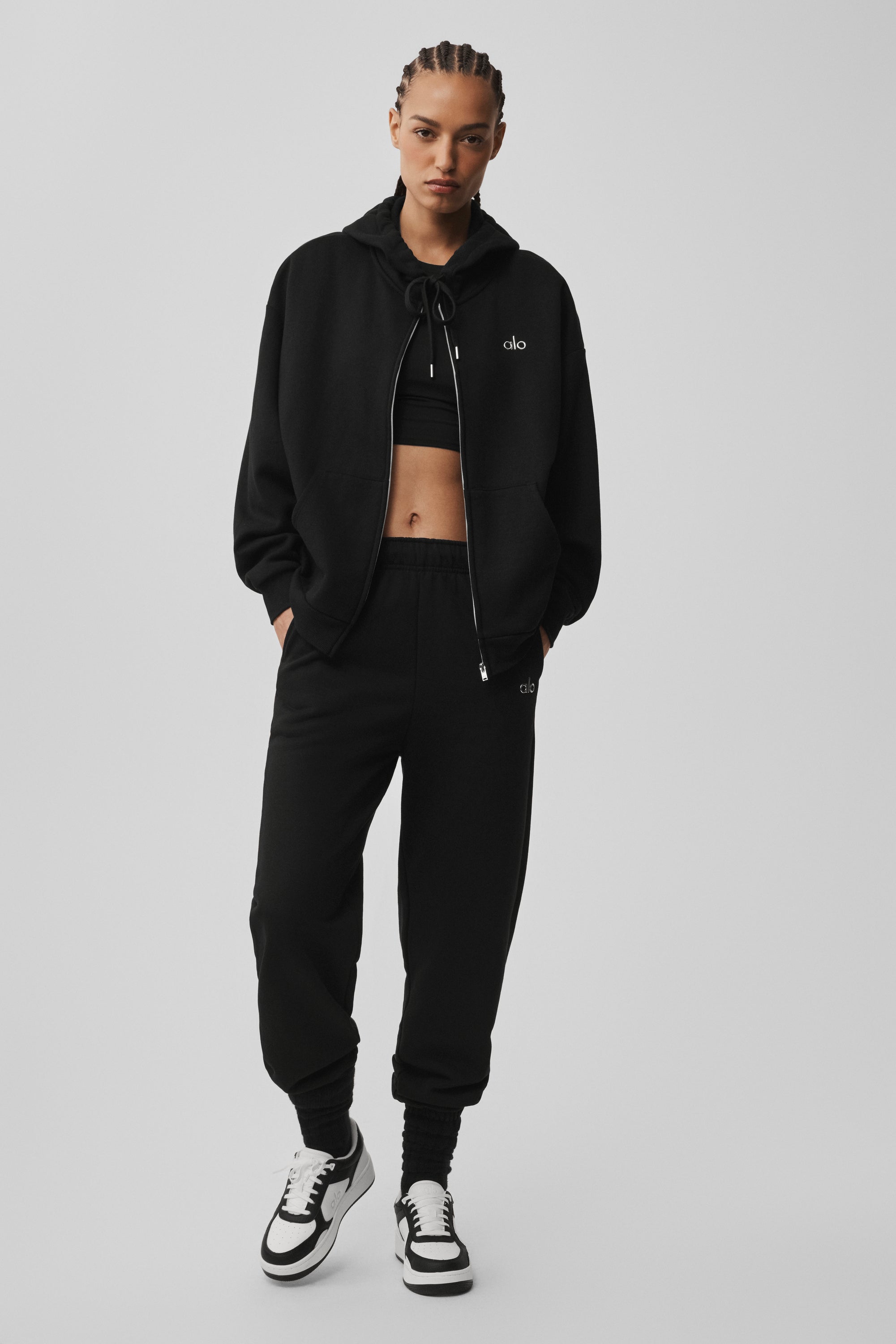 Alo Yoga Accolade Full Zip Hoodie - Black