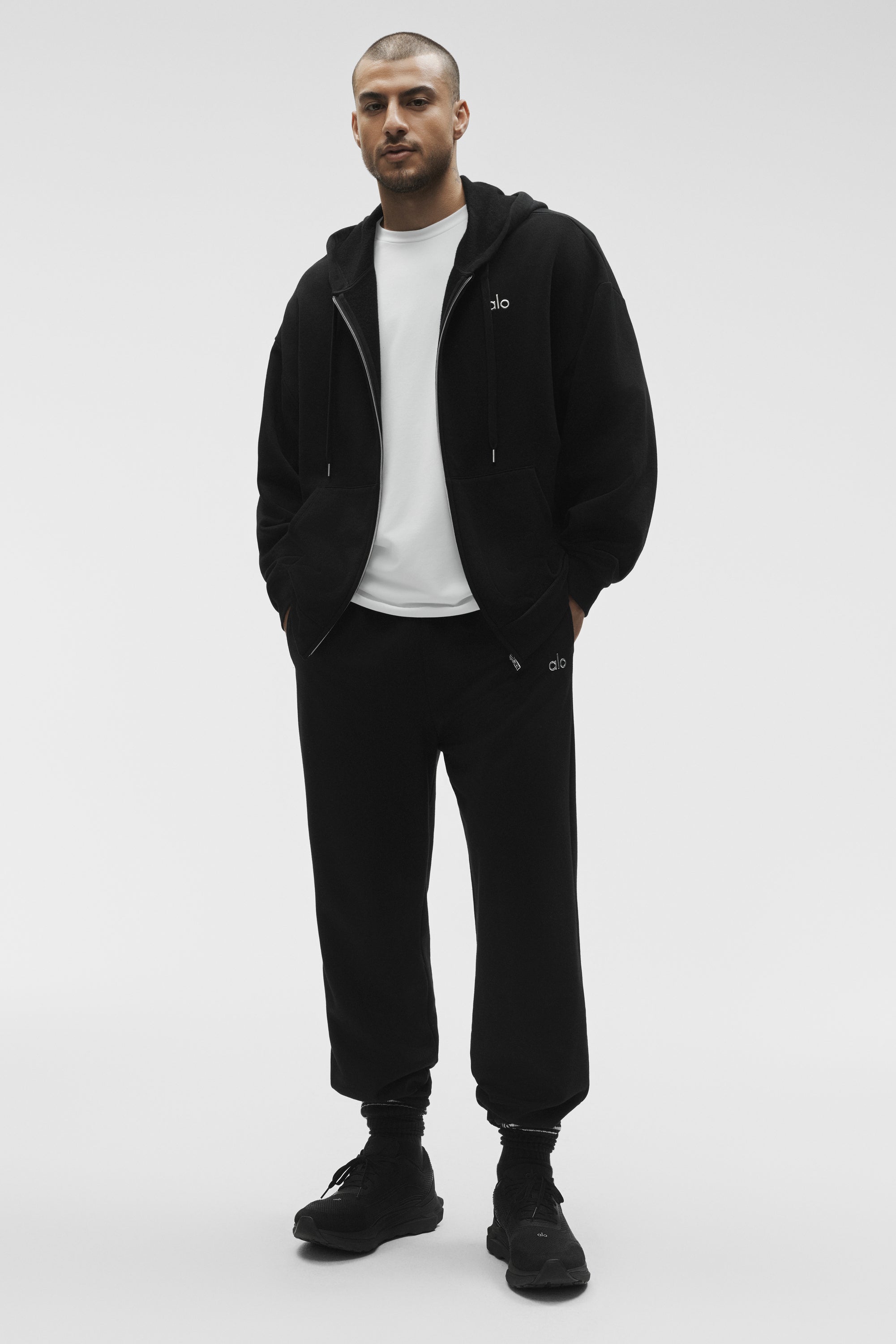Alo Yoga Accolade Full Zip Hoodie - Black