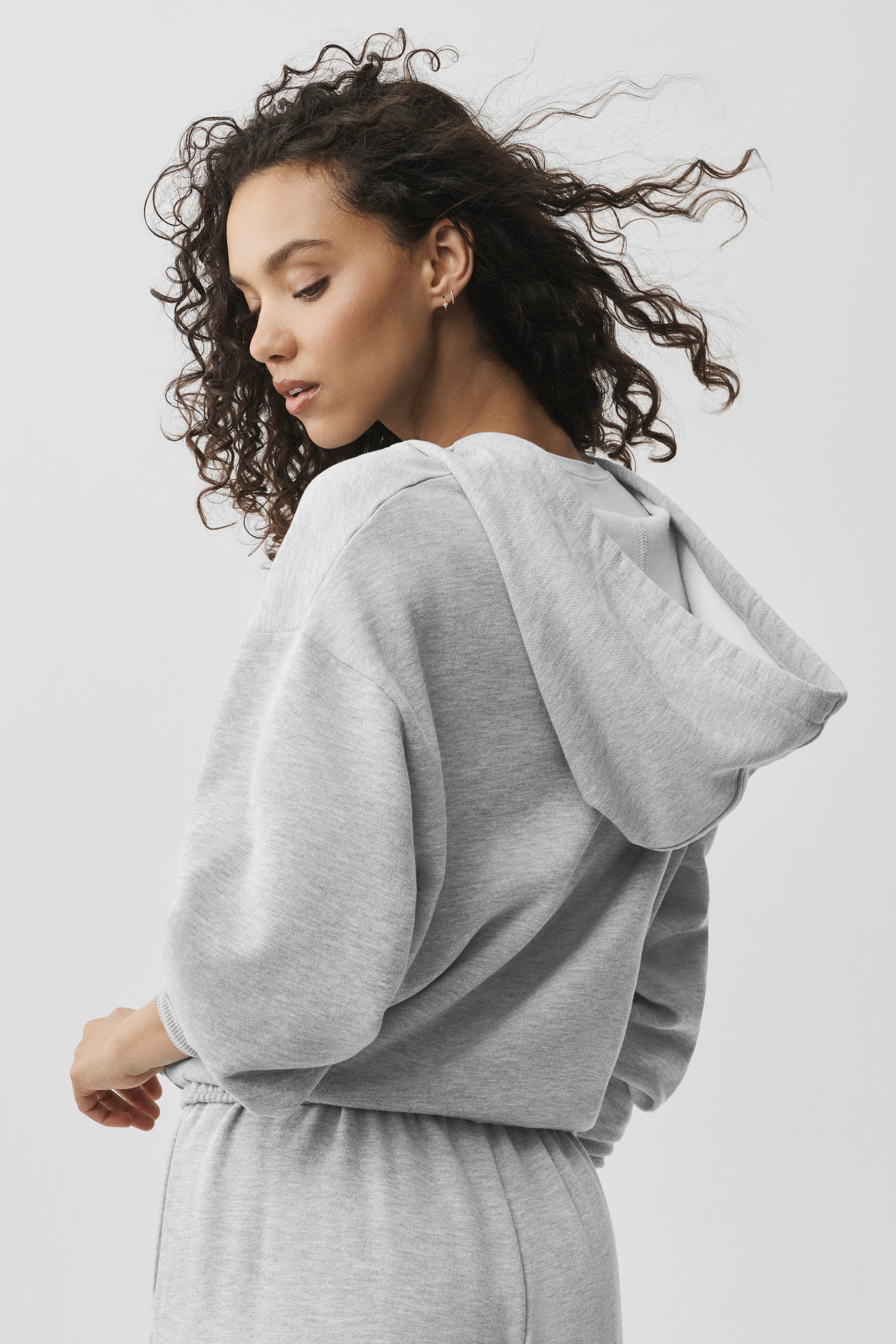 Alo Yoga Accolade Full Zip Hoodie - Athletic Heather Grey