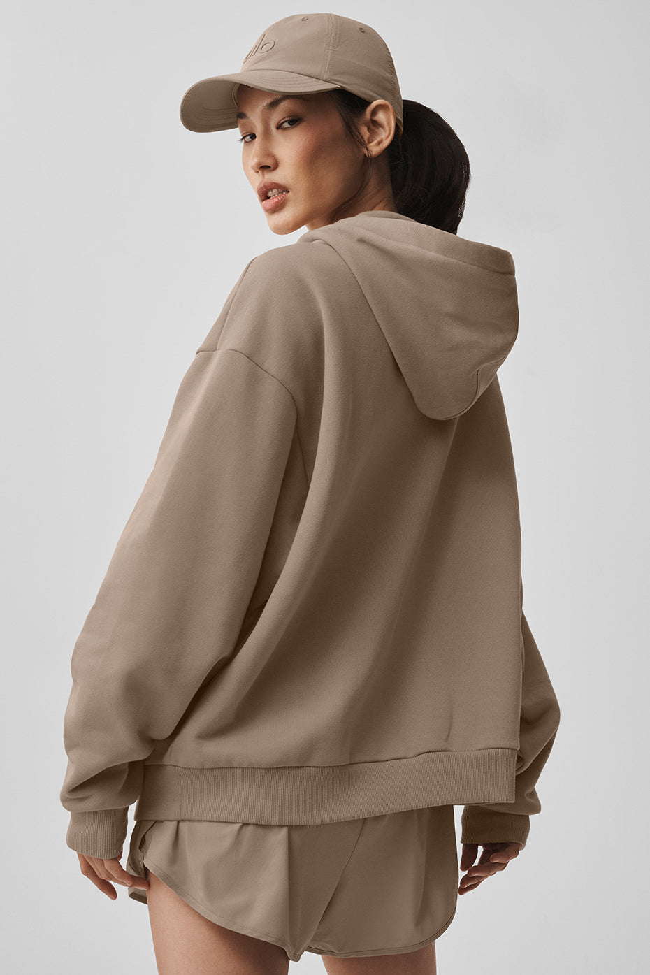 Alo Yoga Accolade Full Zip Hoodie - Gravel