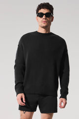 Alo Yoga Unisex Wool Cashmere New Class Crewneck Sweater - Black