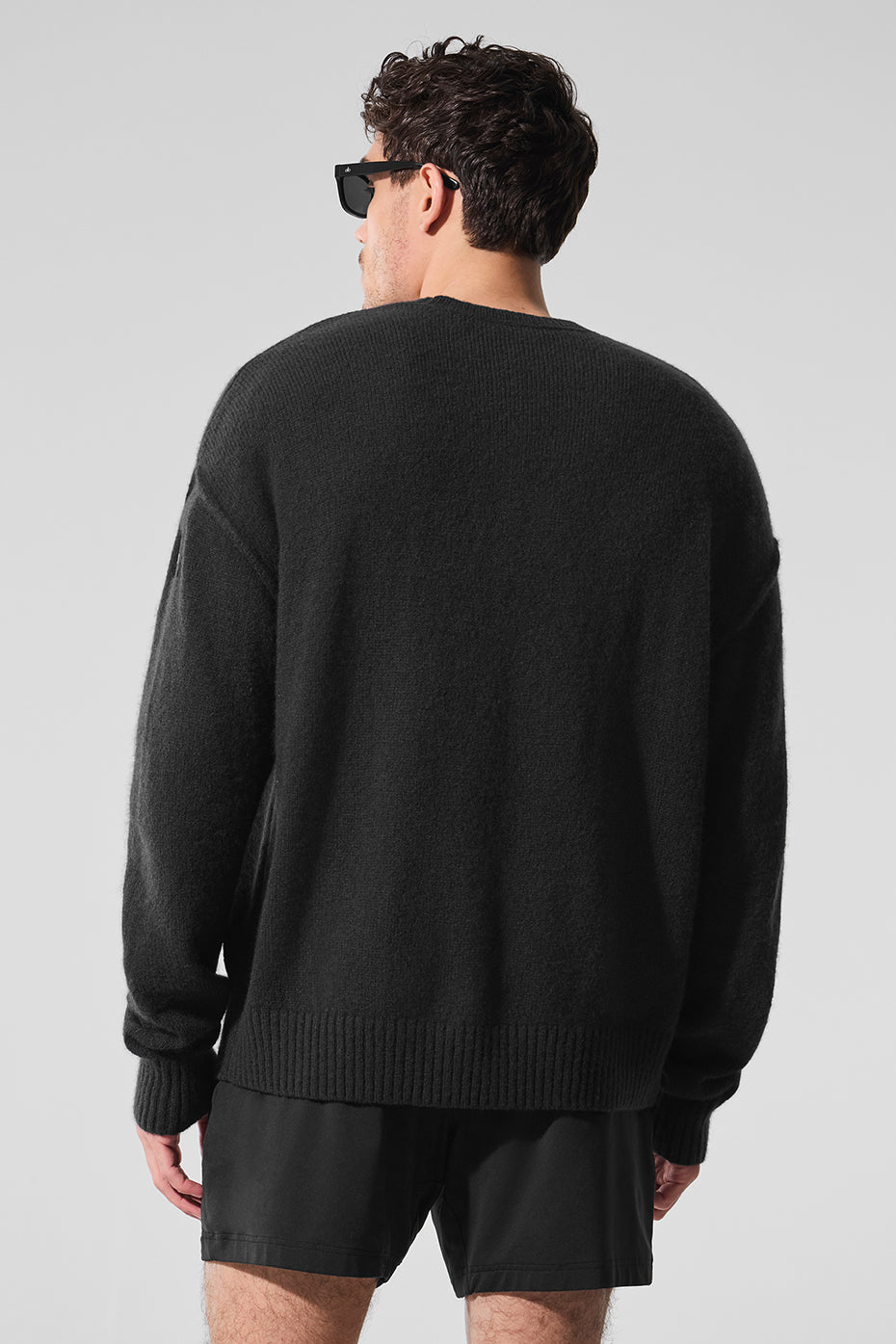 Alo Yoga Unisex Wool Cashmere New Class Crewneck Sweater - Black