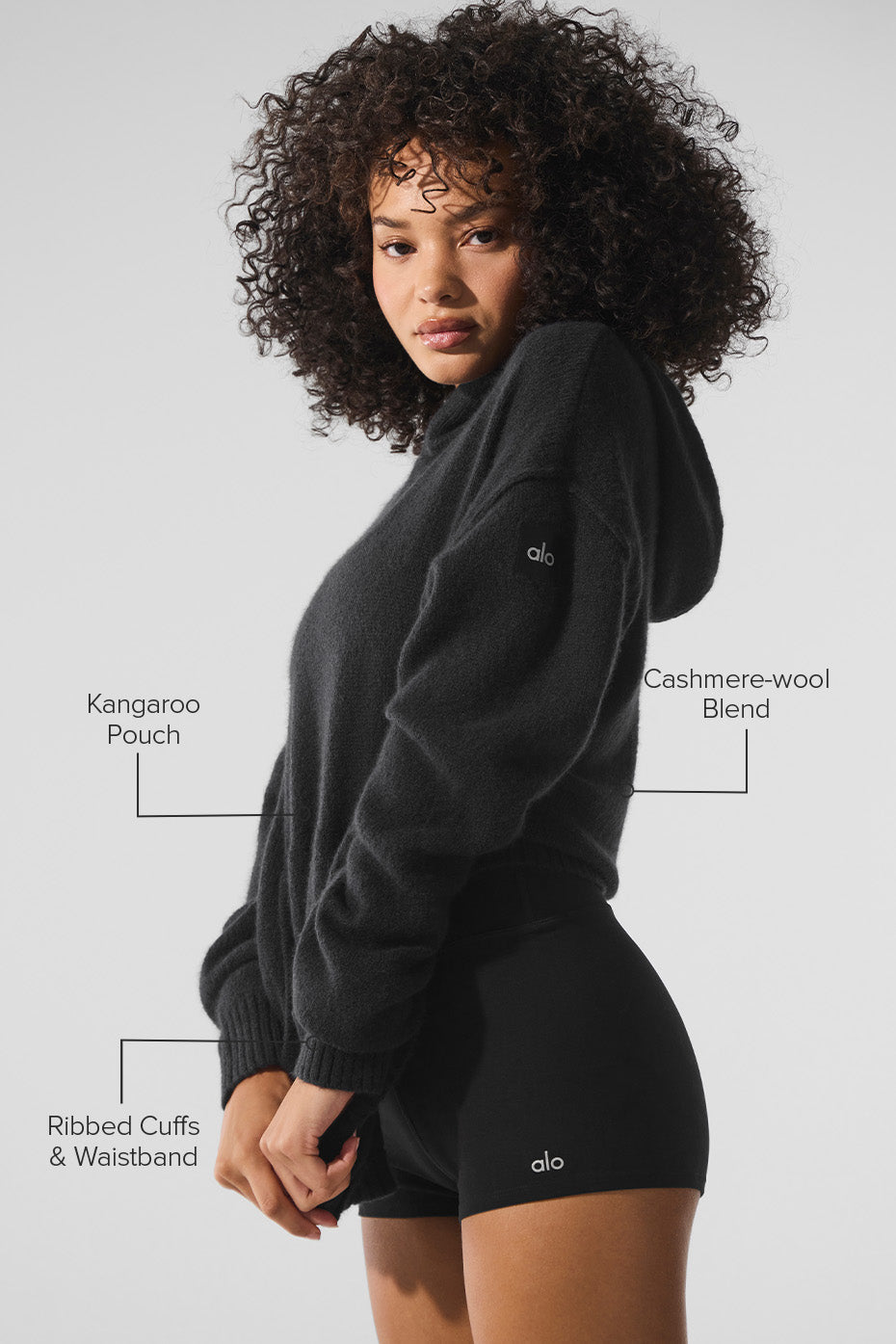 Alo Yoga Wool Cashmere New Class Hoodie - Black