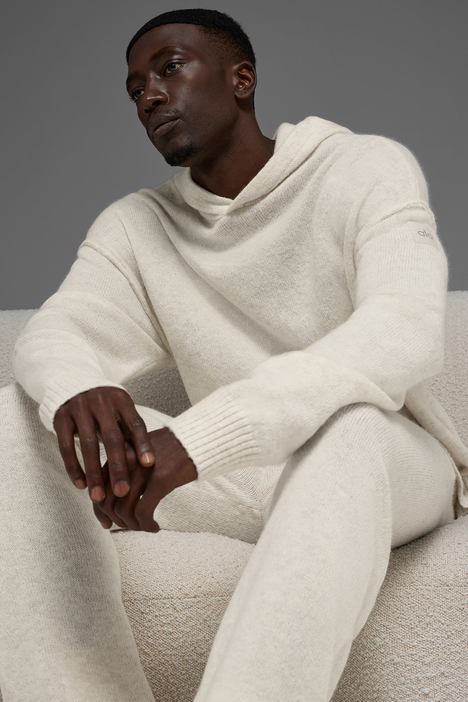 Alo Yoga Wool Cashmere New Class Hoodie - Bone Heather