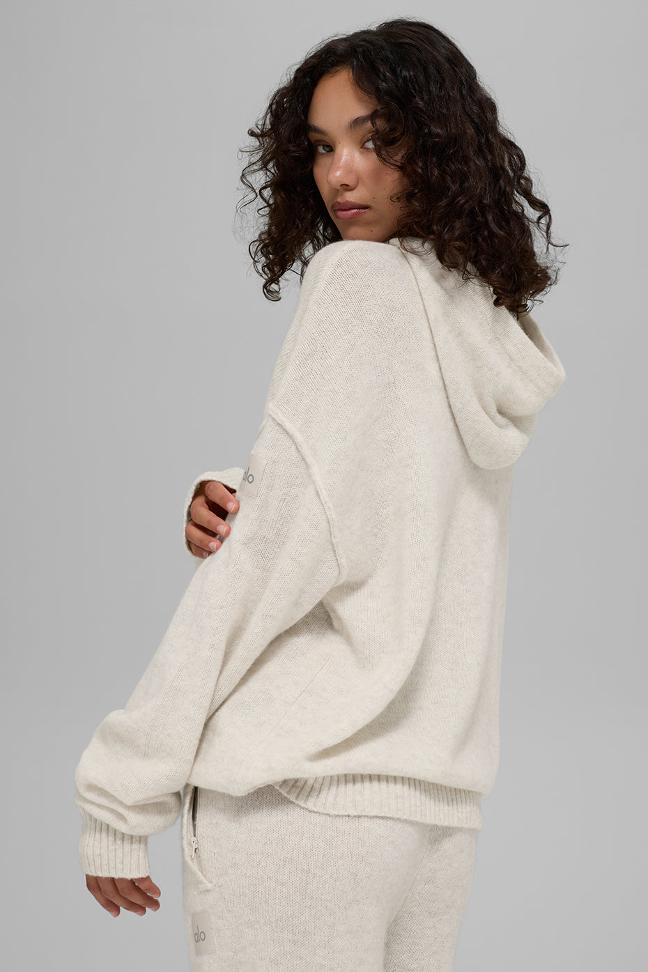 Alo Yoga Wool Cashmere New Class Hoodie - Bone Heather