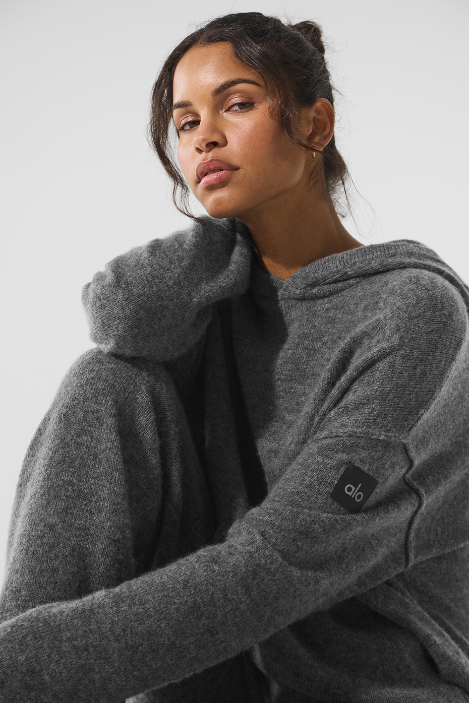 Alo Yoga Wool Cashmere New Class Hoodie - Platinum Grey