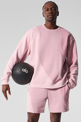 Alo Yoga Make Waves Crew Neck Pullover - Sunset Pink Tonal