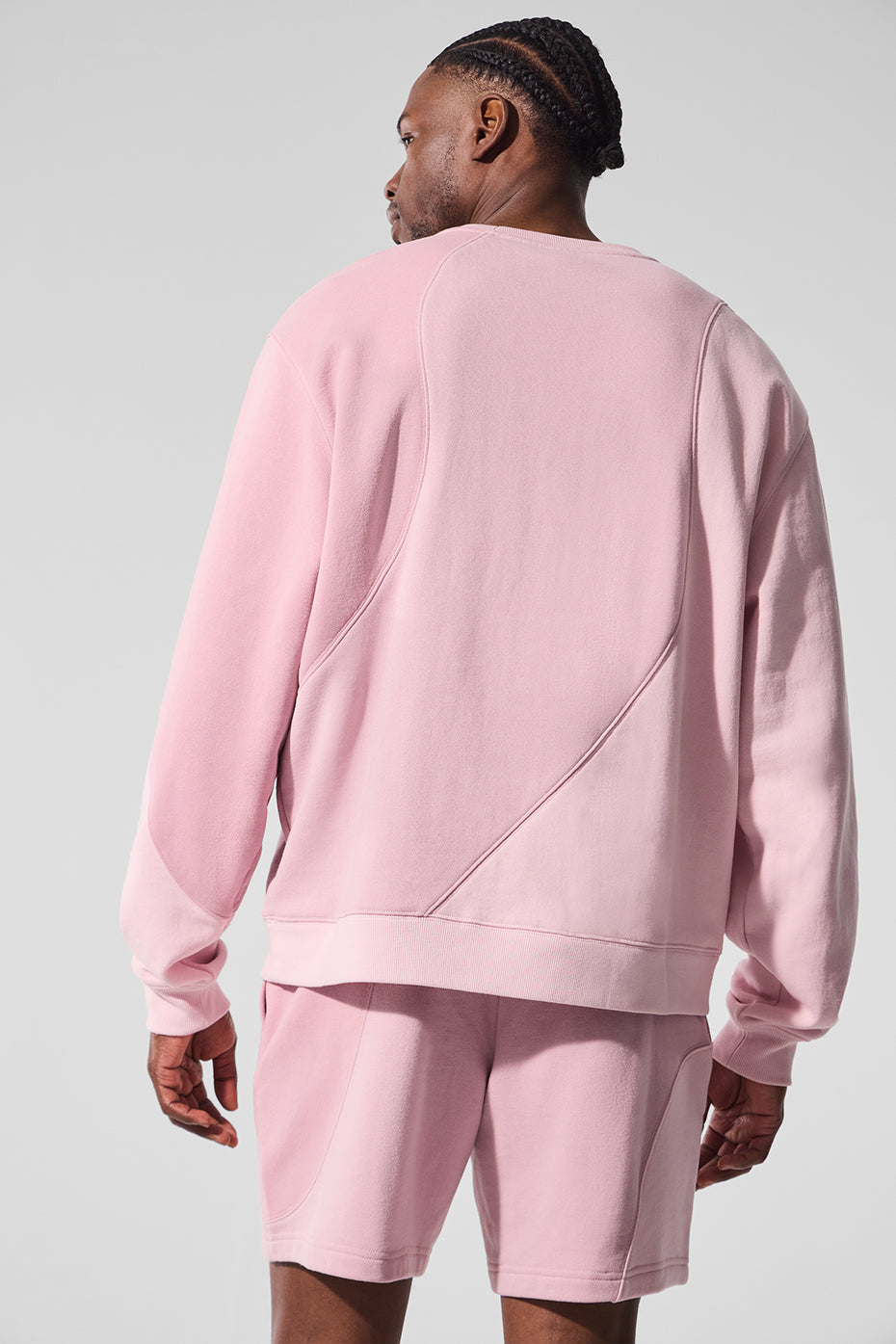 Alo Yoga Make Waves Crew Neck Pullover - Sunset Pink Tonal