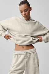 Alo Yoga Pinstripe Hoodie - Bone Pinstripe