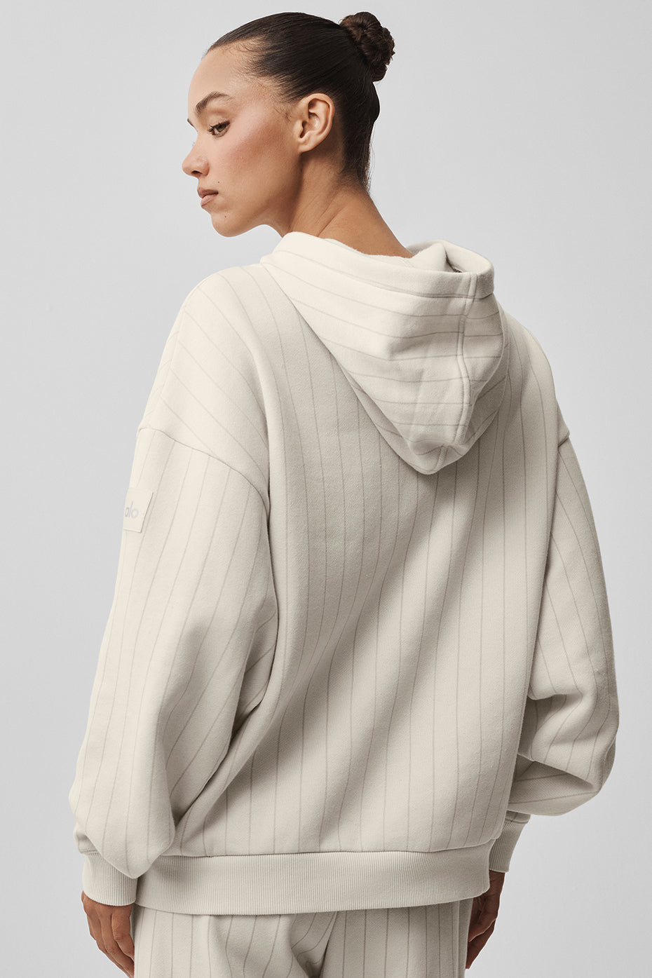 Alo Yoga Pinstripe Hoodie - Bone Pinstripe