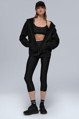 Alo Yoga Renown Heavy Weight Full Zip Hoodie - Black