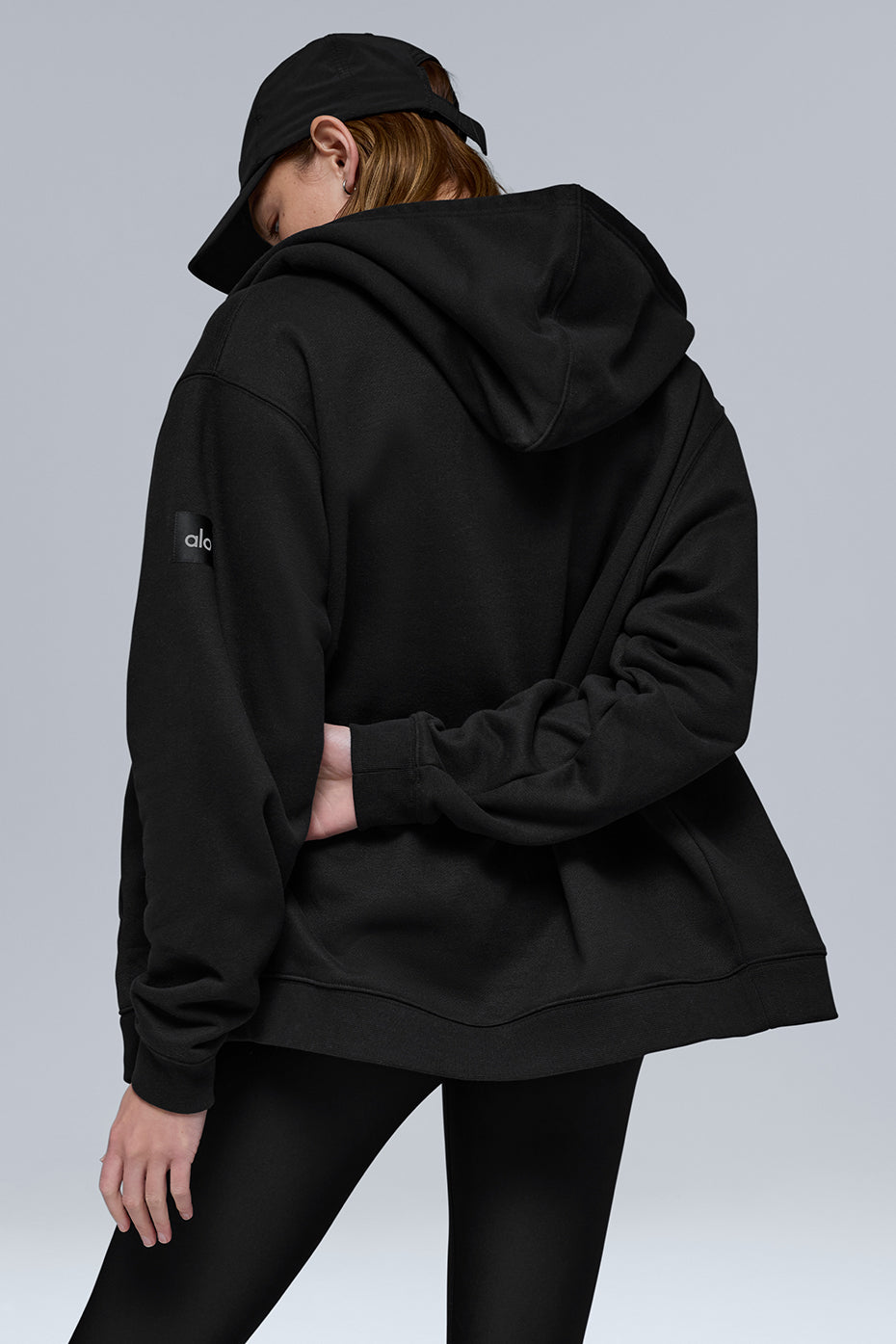 Alo Yoga Renown Heavy Weight Full Zip Hoodie - Black