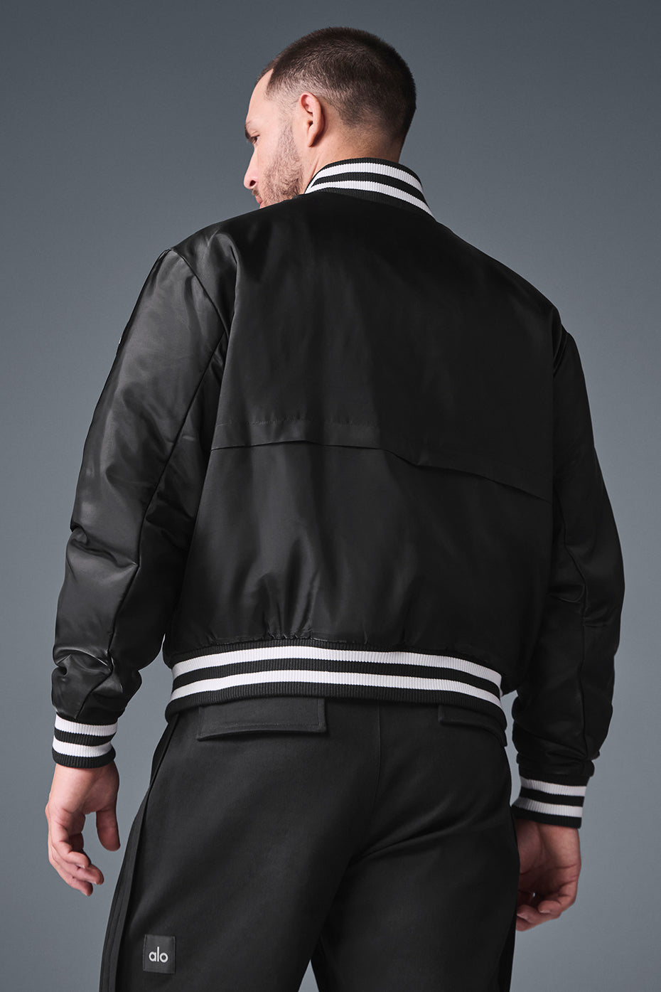 Alo Yoga Afterglow Varsity Jacket - Black