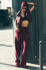 Alo Yoga Accolade Straight Leg Sweatpant - Burgundy