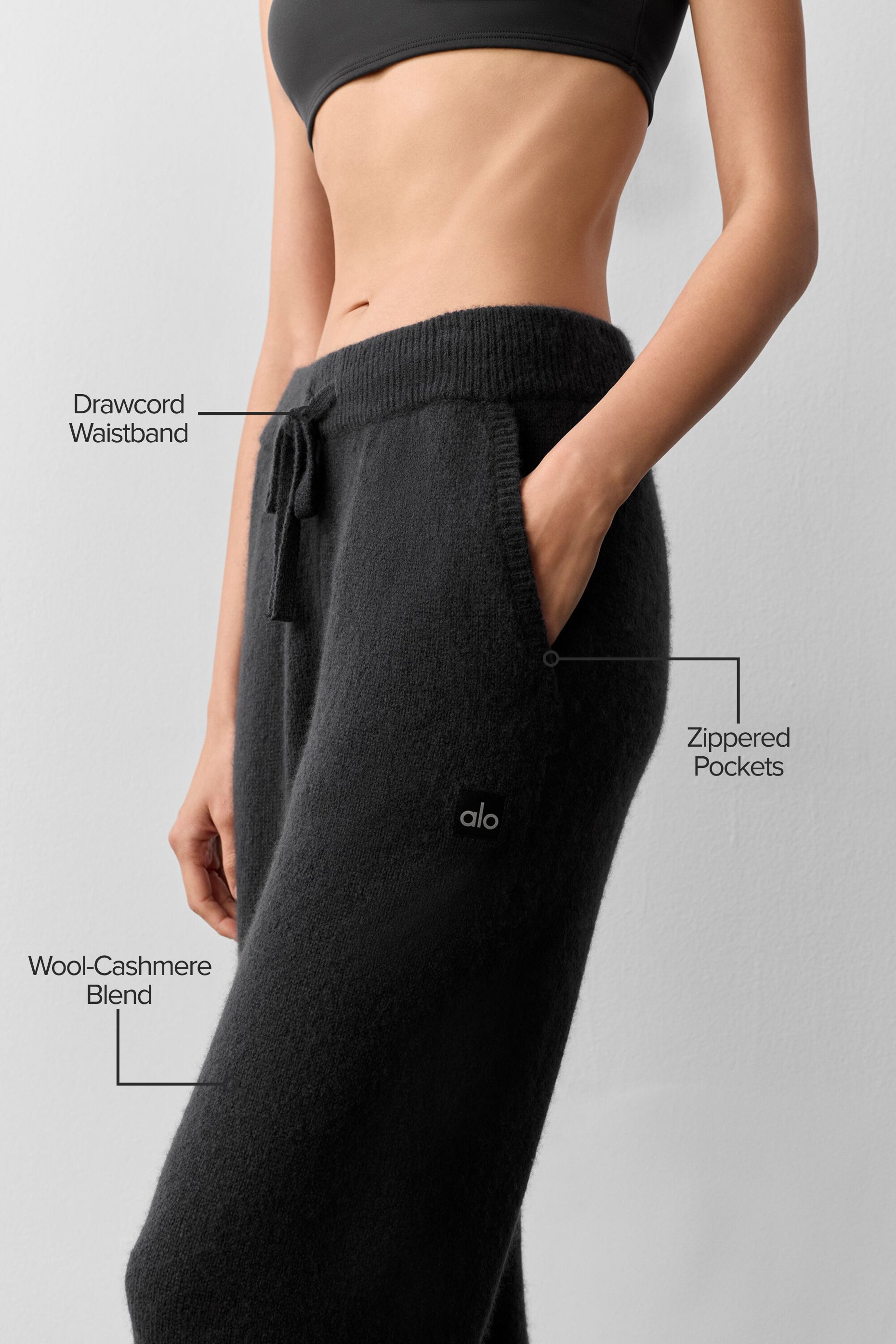 Alo Yoga Wool Cashmere New Class Sweatpant - Black