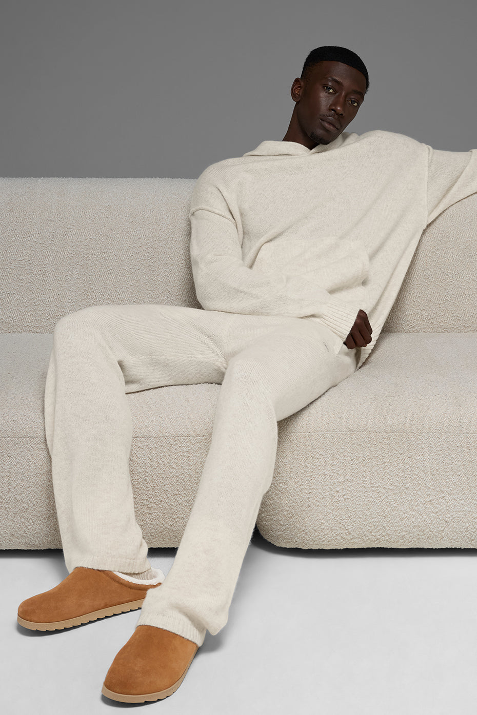 Alo Yoga Wool Cashmere New Class Sweatpant - Bone Heather