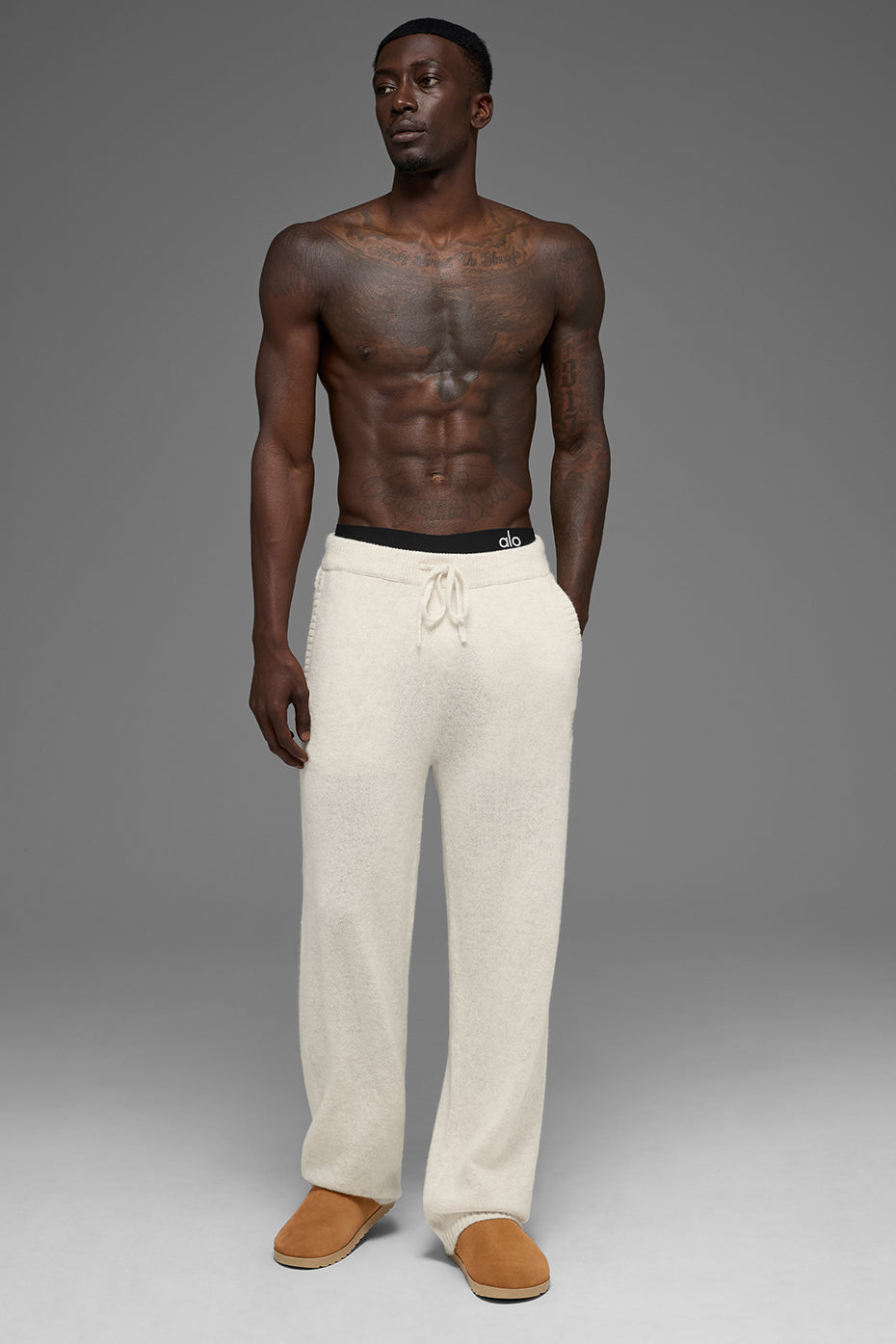 Alo Yoga Wool Cashmere New Class Sweatpant - Bone Heather