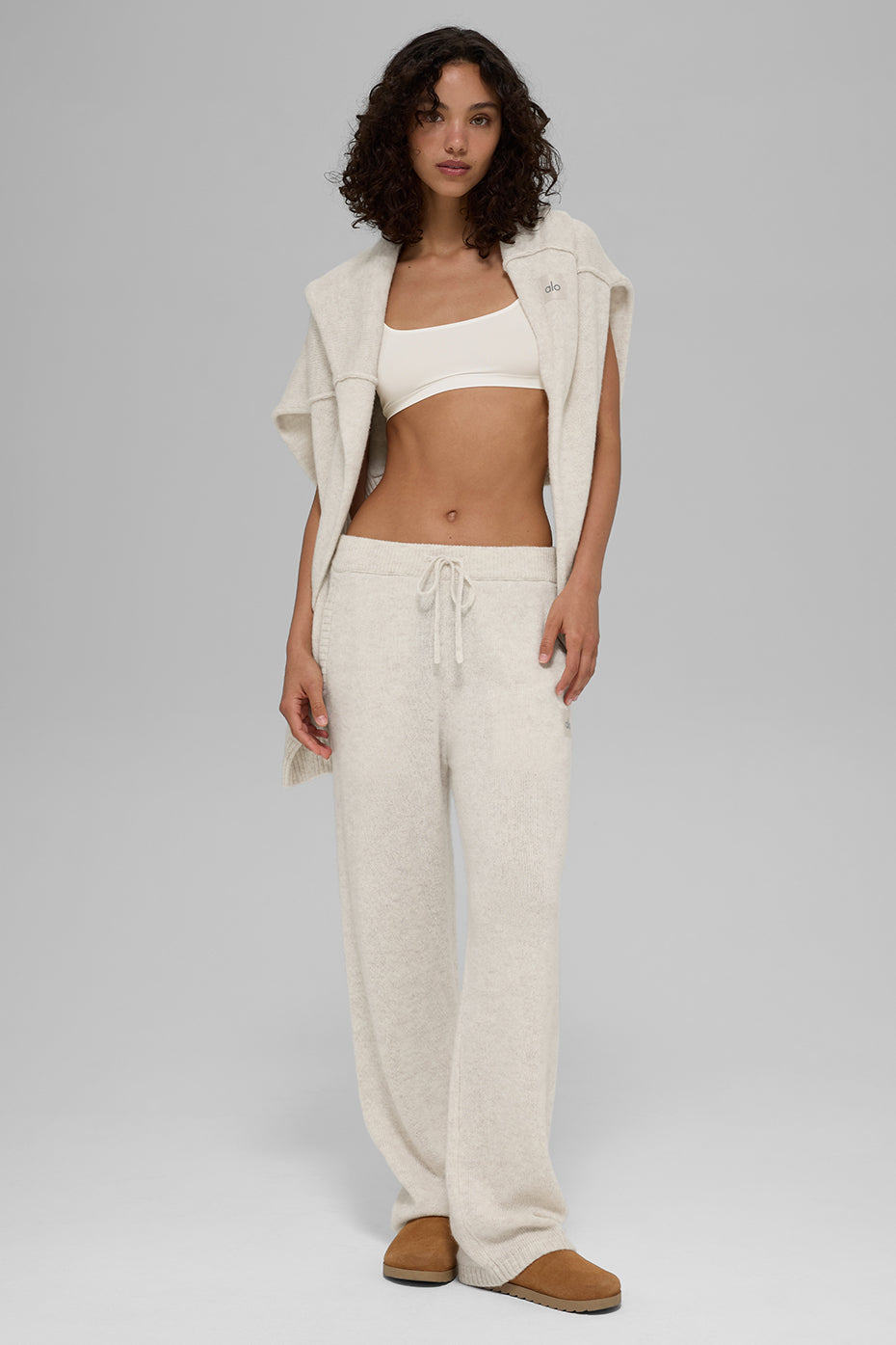 Alo Yoga Wool Cashmere New Class Sweatpant - Bone Heather