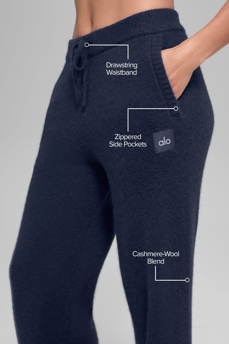 Alo Yoga Wool Cashmere New Class Sweatpant - Navy