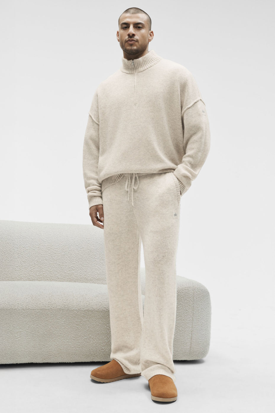 Alo Yoga Wool Cashmere New Class Sweatpant - Oatmeal Heather
