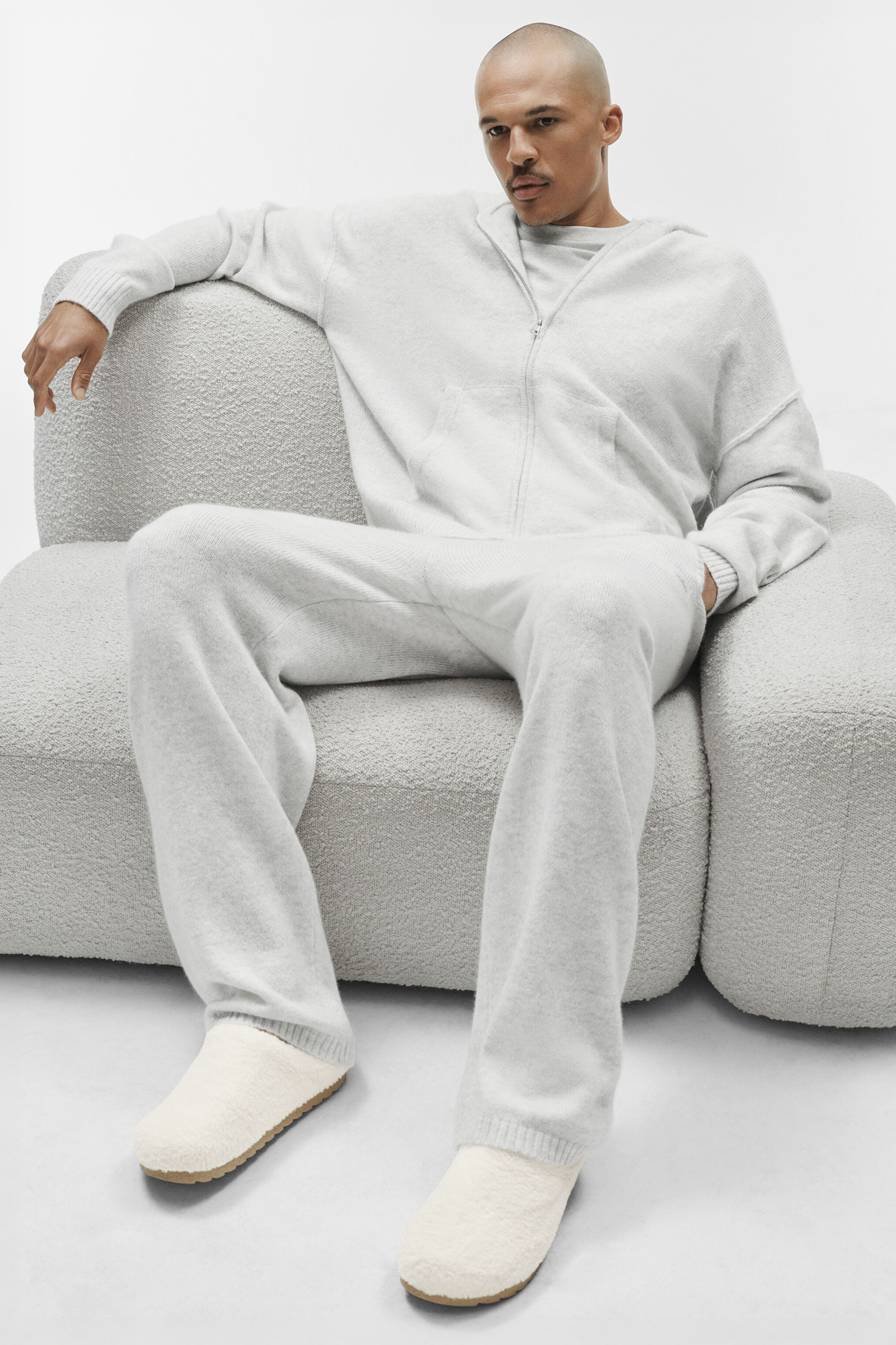Alo Yoga Wool Cashmere New Class Sweatpant - White Heather