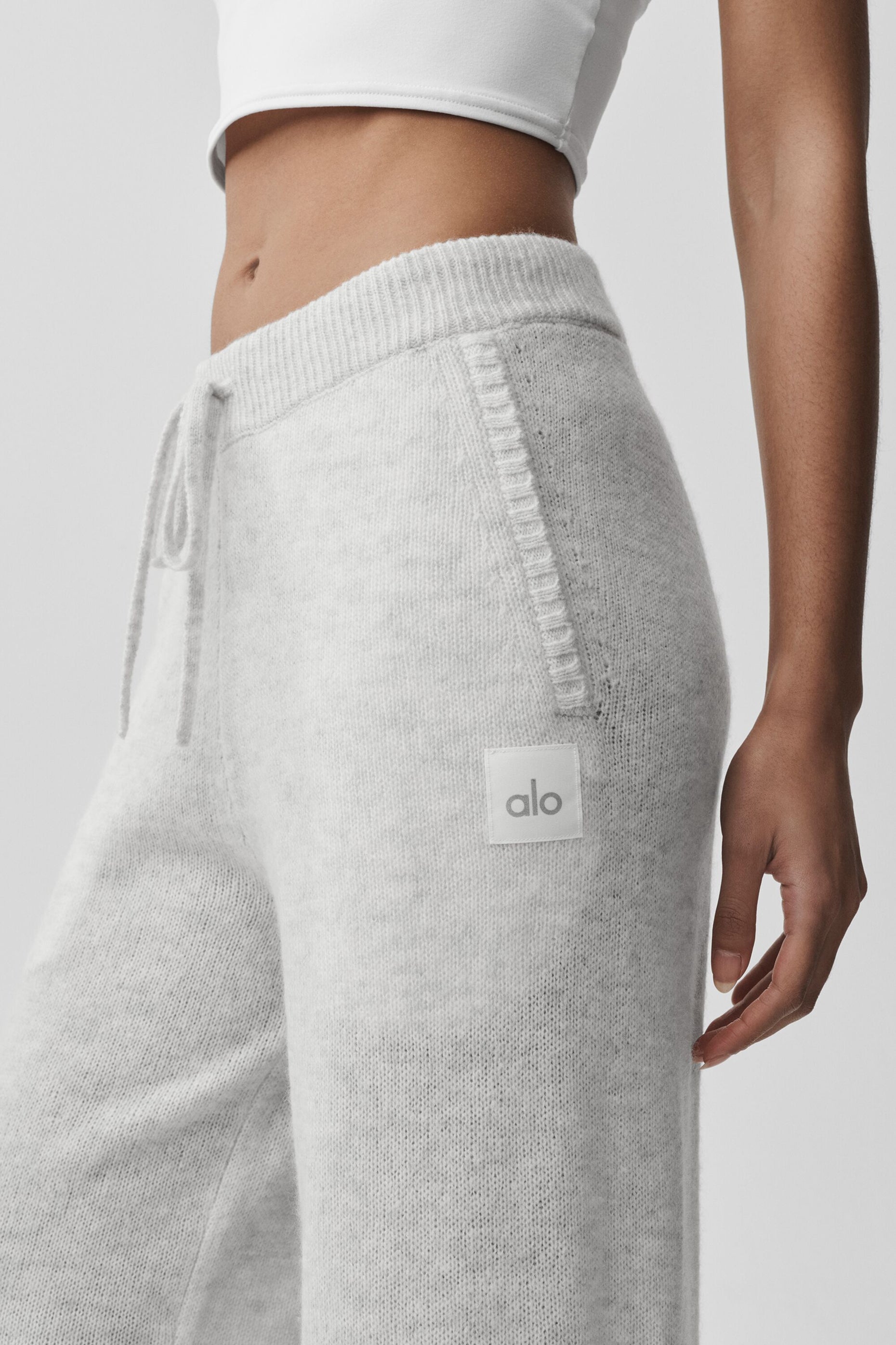 Alo Yoga Wool Cashmere New Class Sweatpant - White Heather