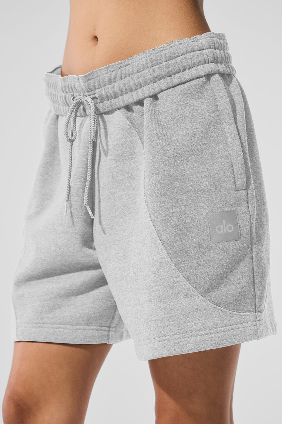 Alo Yoga 7" Make Waves Short - Athletic Heather Grey Tonal