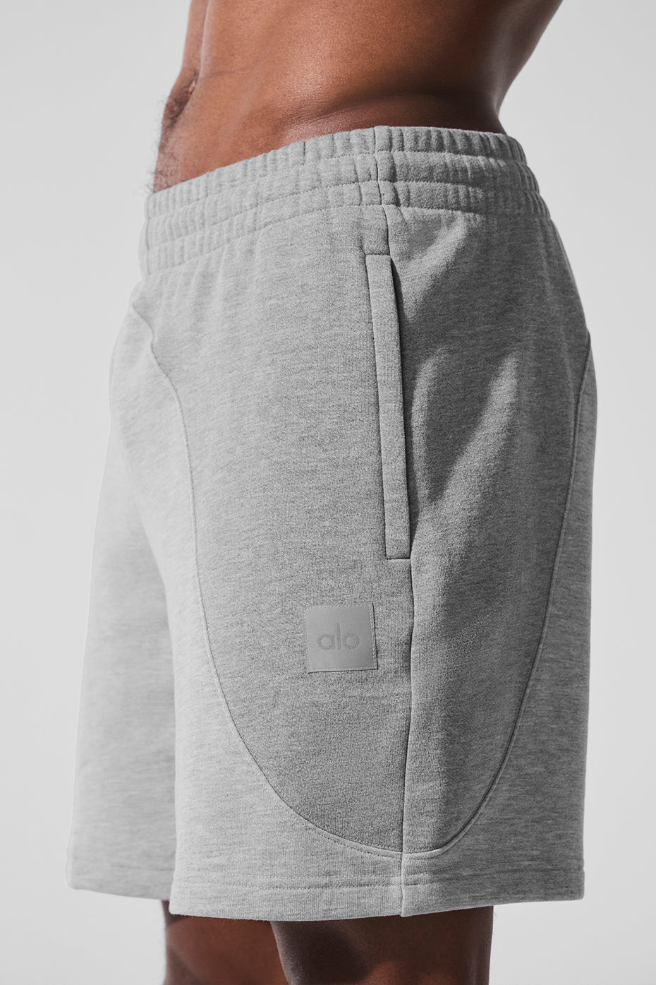 Alo Yoga 7" Make Waves Short - Athletic Heather Grey Tonal