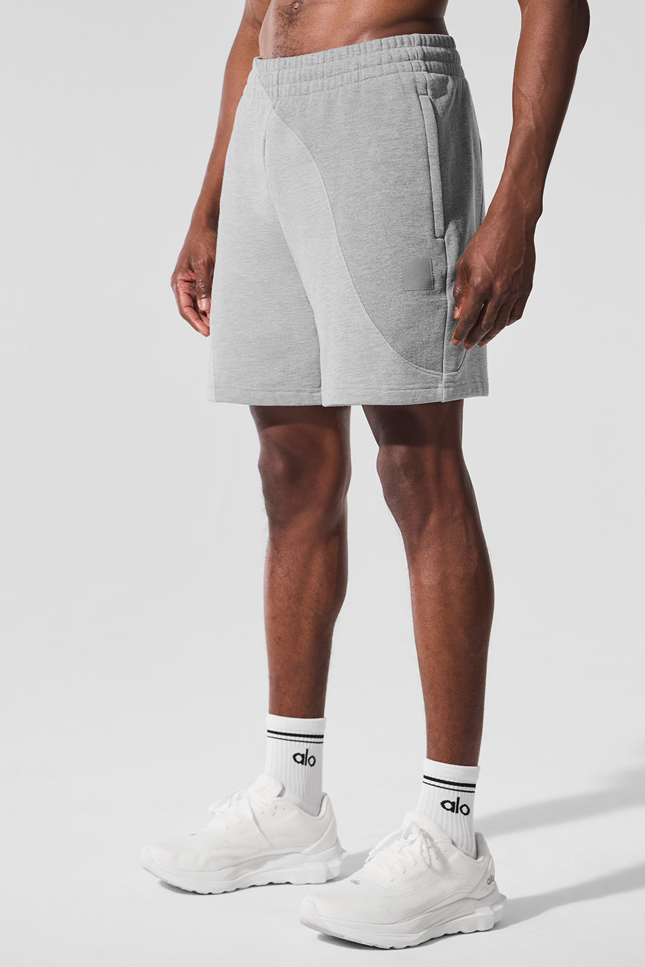 Alo Yoga 7" Make Waves Short - Athletic Heather Grey Tonal