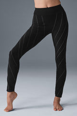 Alo Yoga Alosoft High-Waist Sunray Legging - Black/White