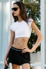 Alo Yoga Alosoft Crop Finesse Short Sleeve - White