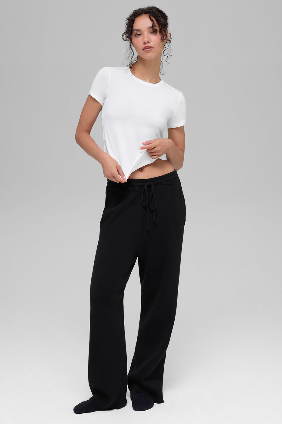 Alo Yoga All Day Short Sleeve - White