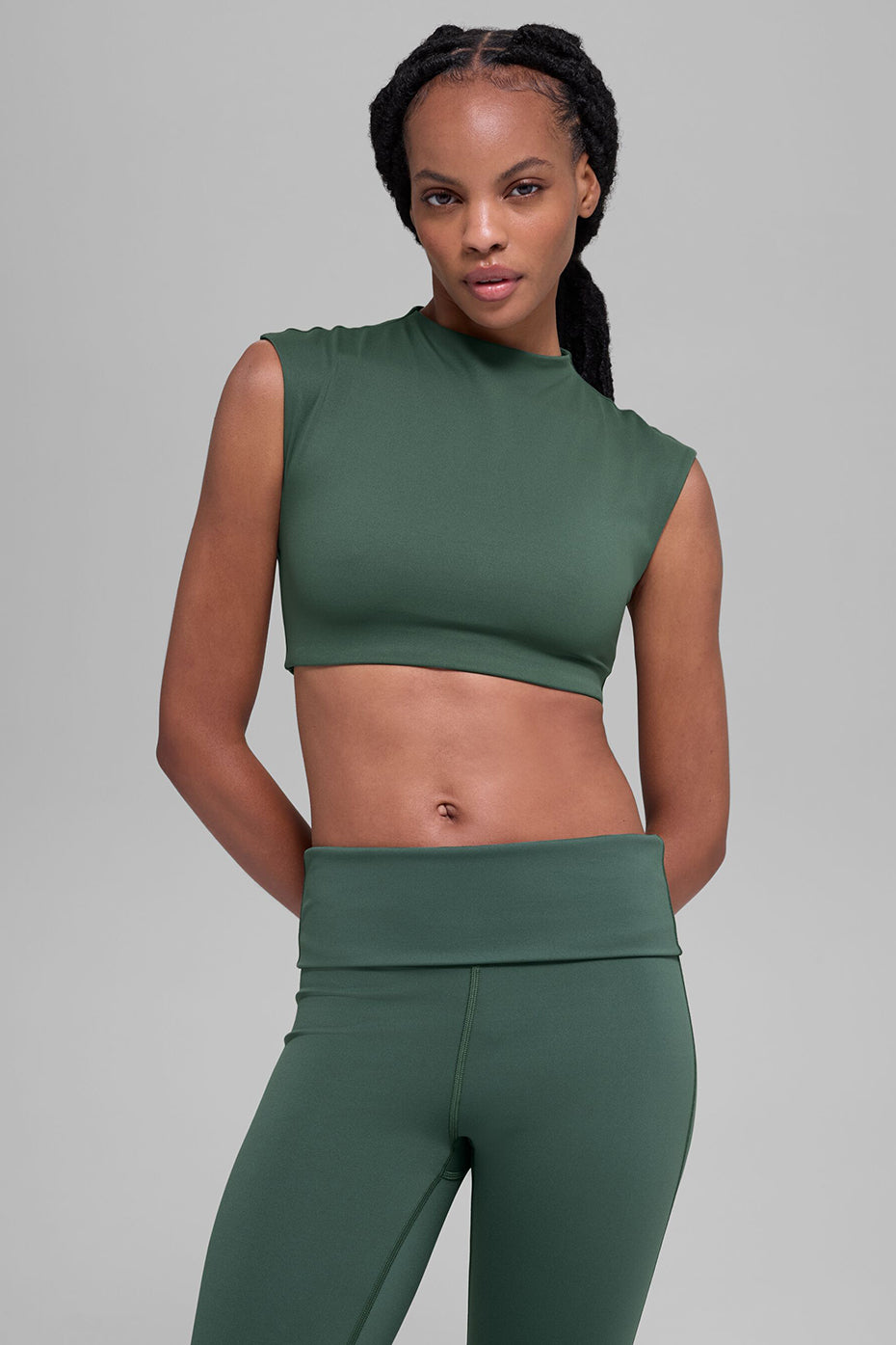 Alo Yoga ALO Softsculpt Capped Out Short Sleeve - Clover Green