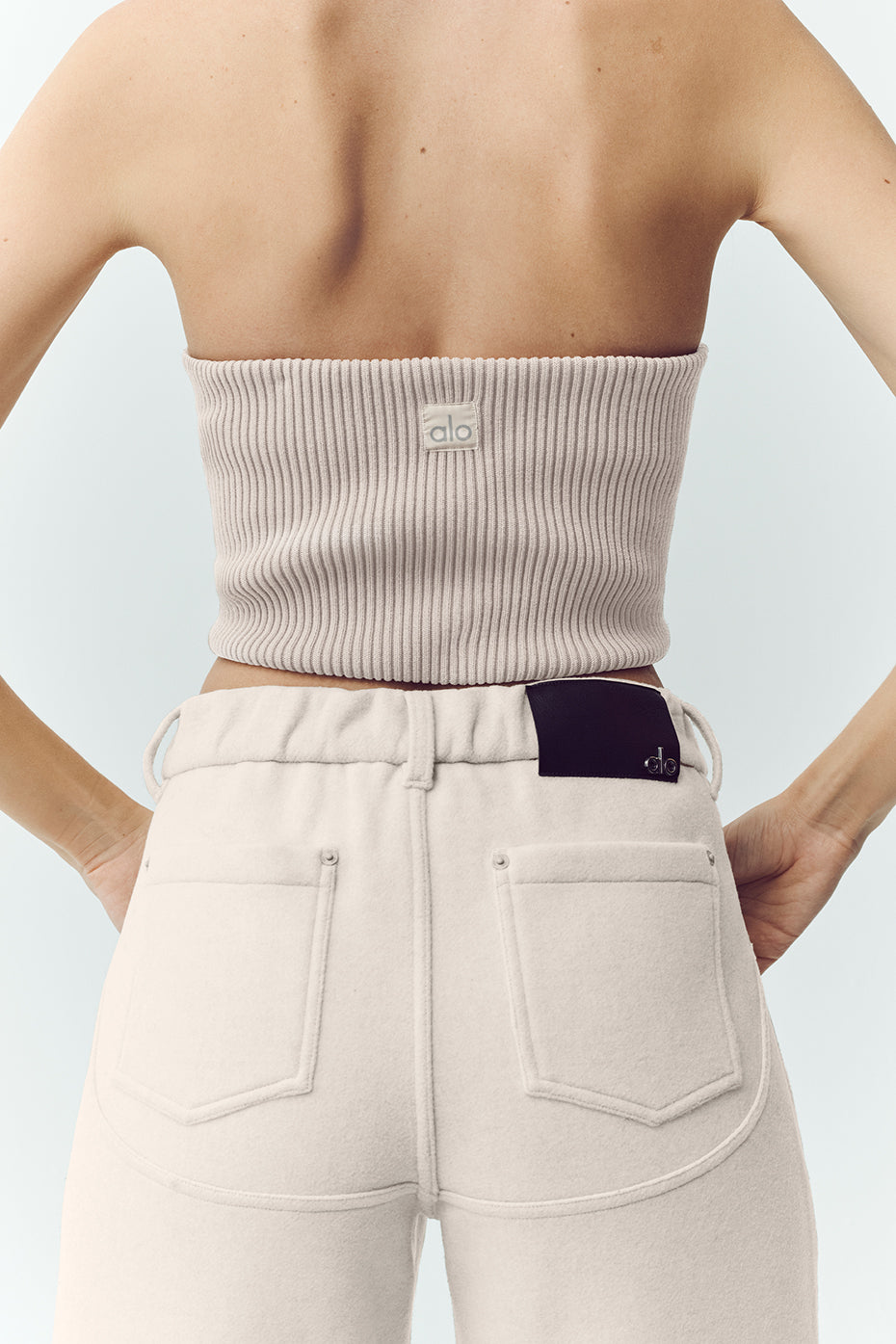 Alo Yoga Wool Blend Nightcap Corset Top - Cafe Au Lait