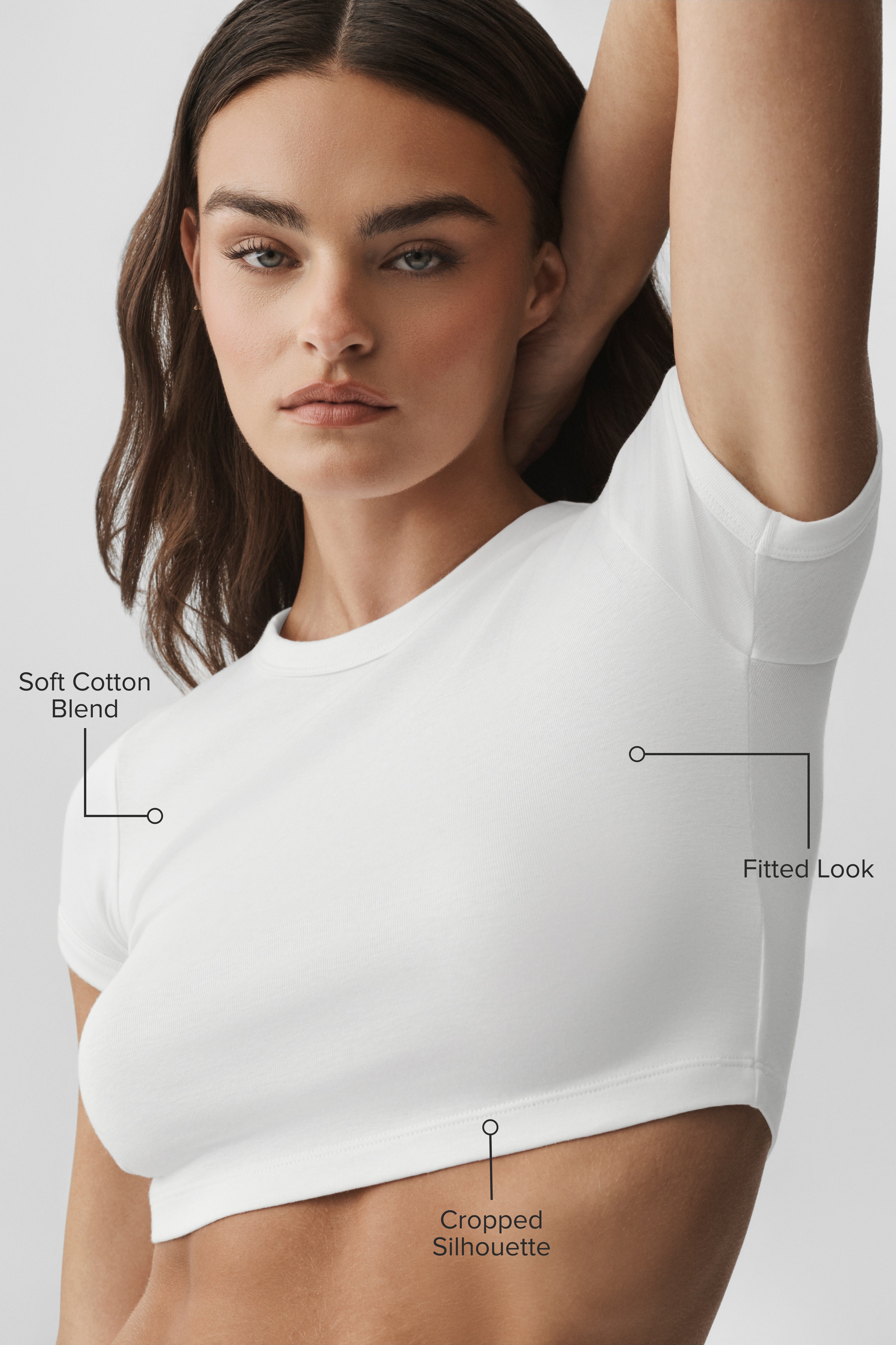 Alo Yoga Cropped Timeless Tee - White