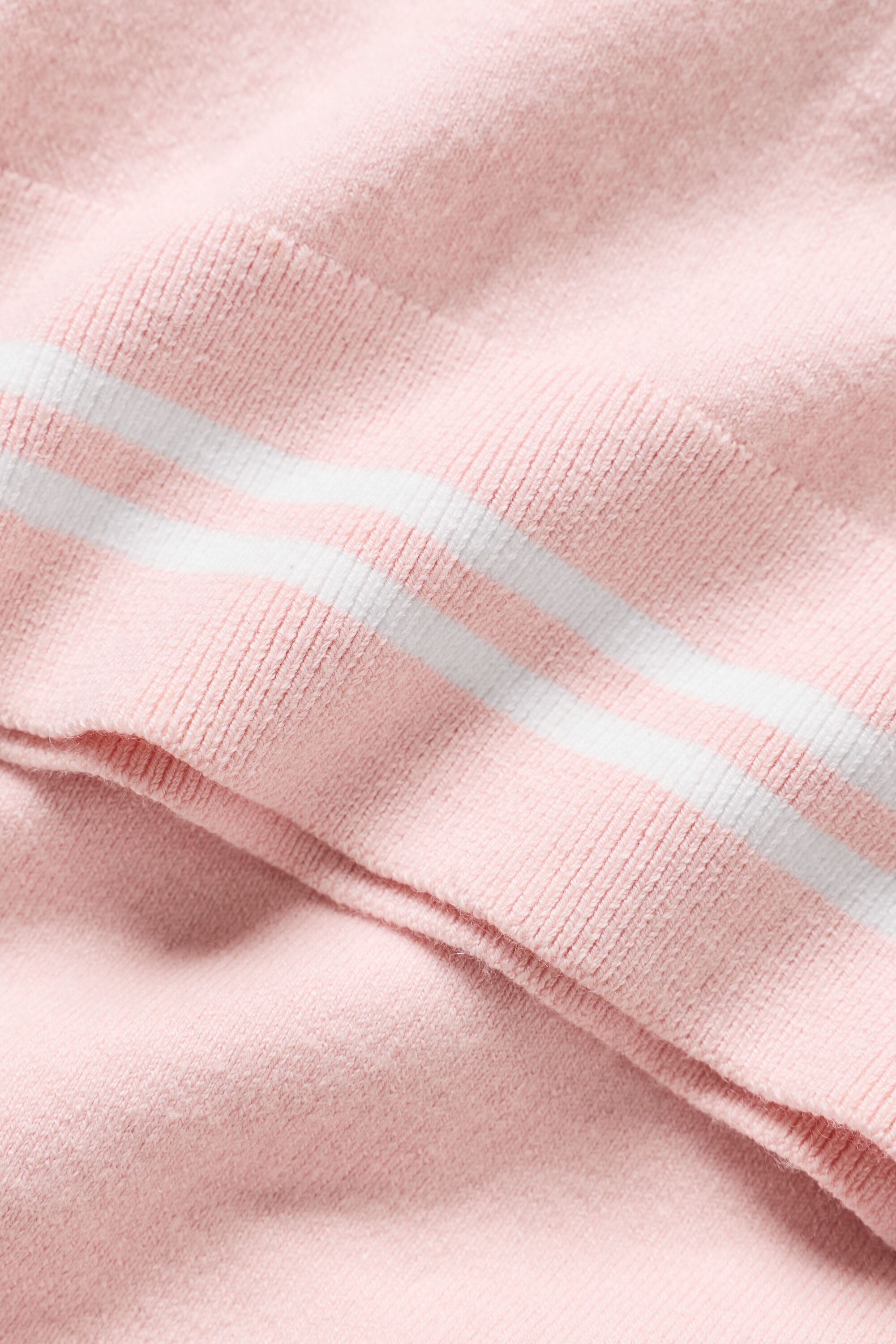 Alo Yoga Cotton Cashmere My Serve Short Sleeve - Sundrenched Pink/White