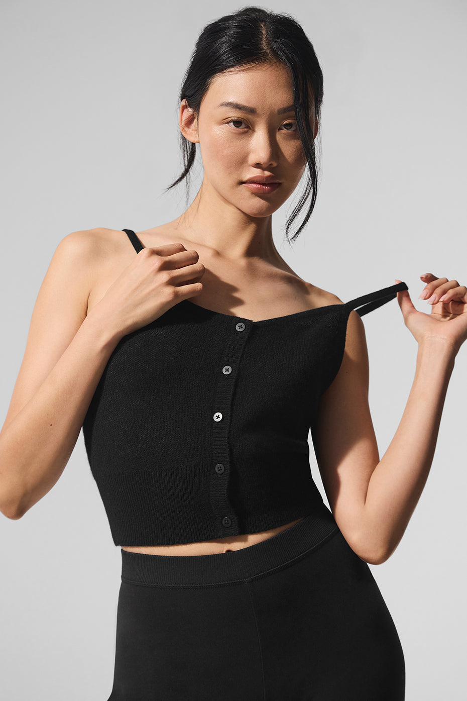 Alo Yoga Sheer Cashmere Tank - Black