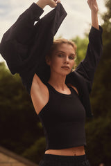 Alo Yoga Goddess Ribbed Go-To Tank - Black