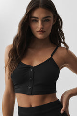 Alo Yoga Ribbed Delicate Lounge Tank - Black