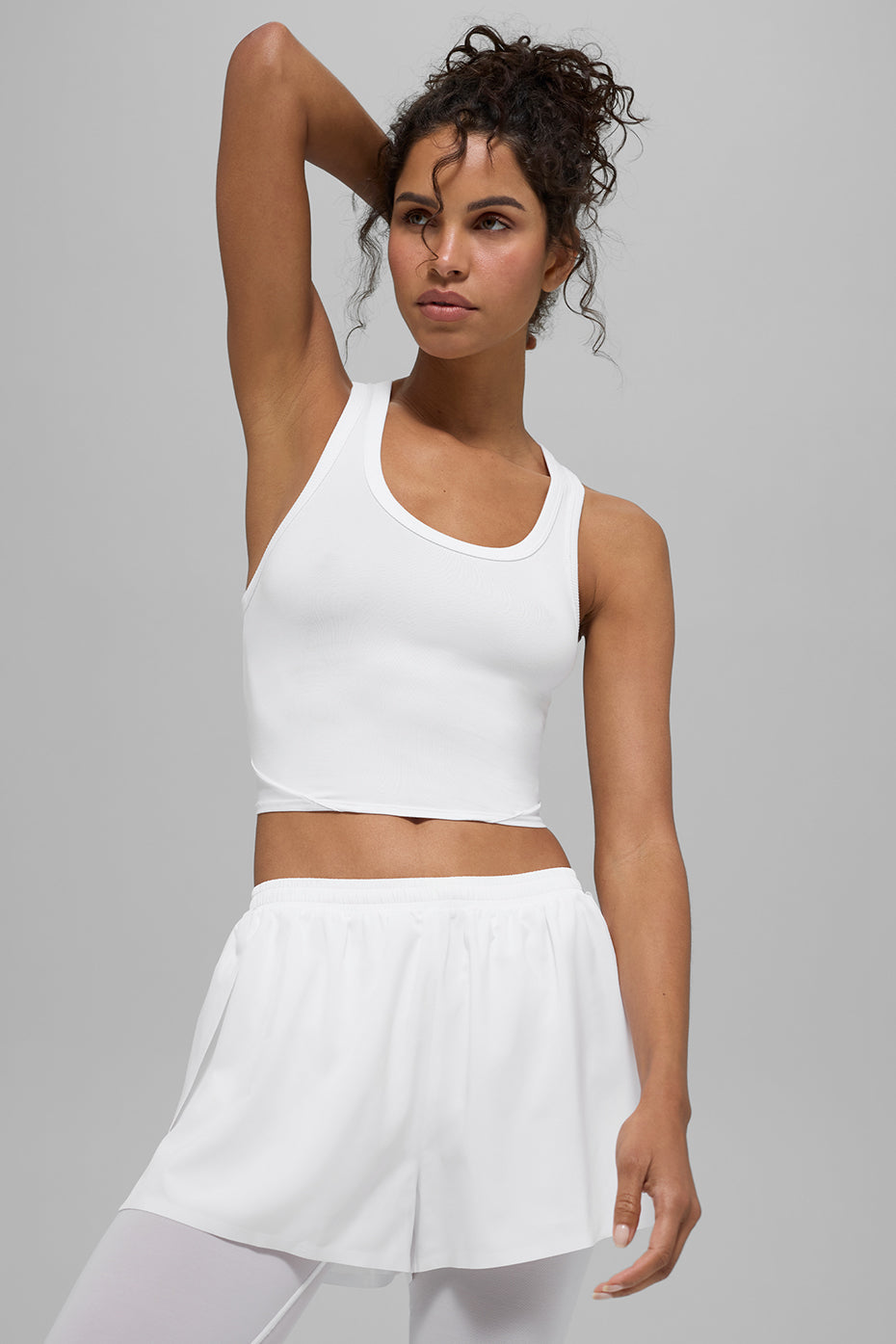 Alo Yoga Mesh Front Runner Tank - White