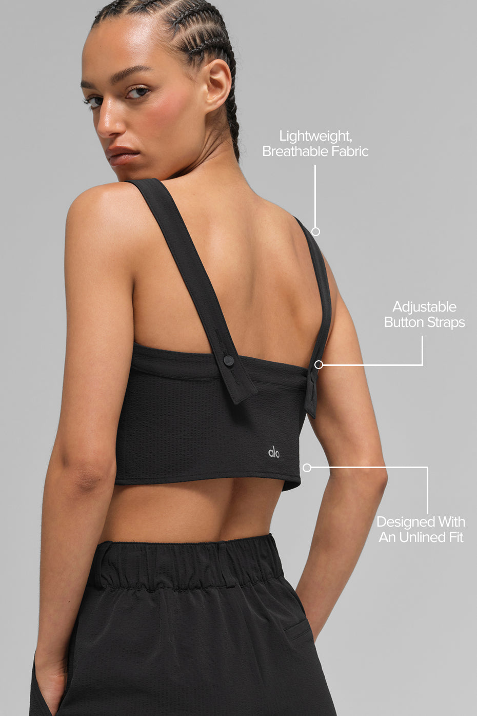 Alo Yoga Cropped Dreamscape Tank - Black