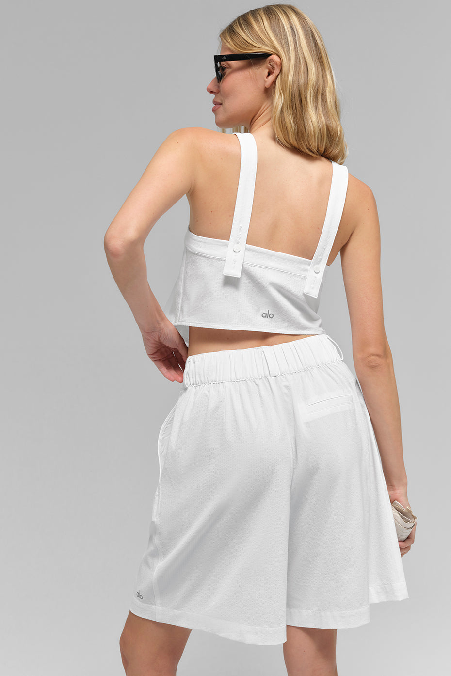Alo Yoga Cropped Dreamscape Tank - White